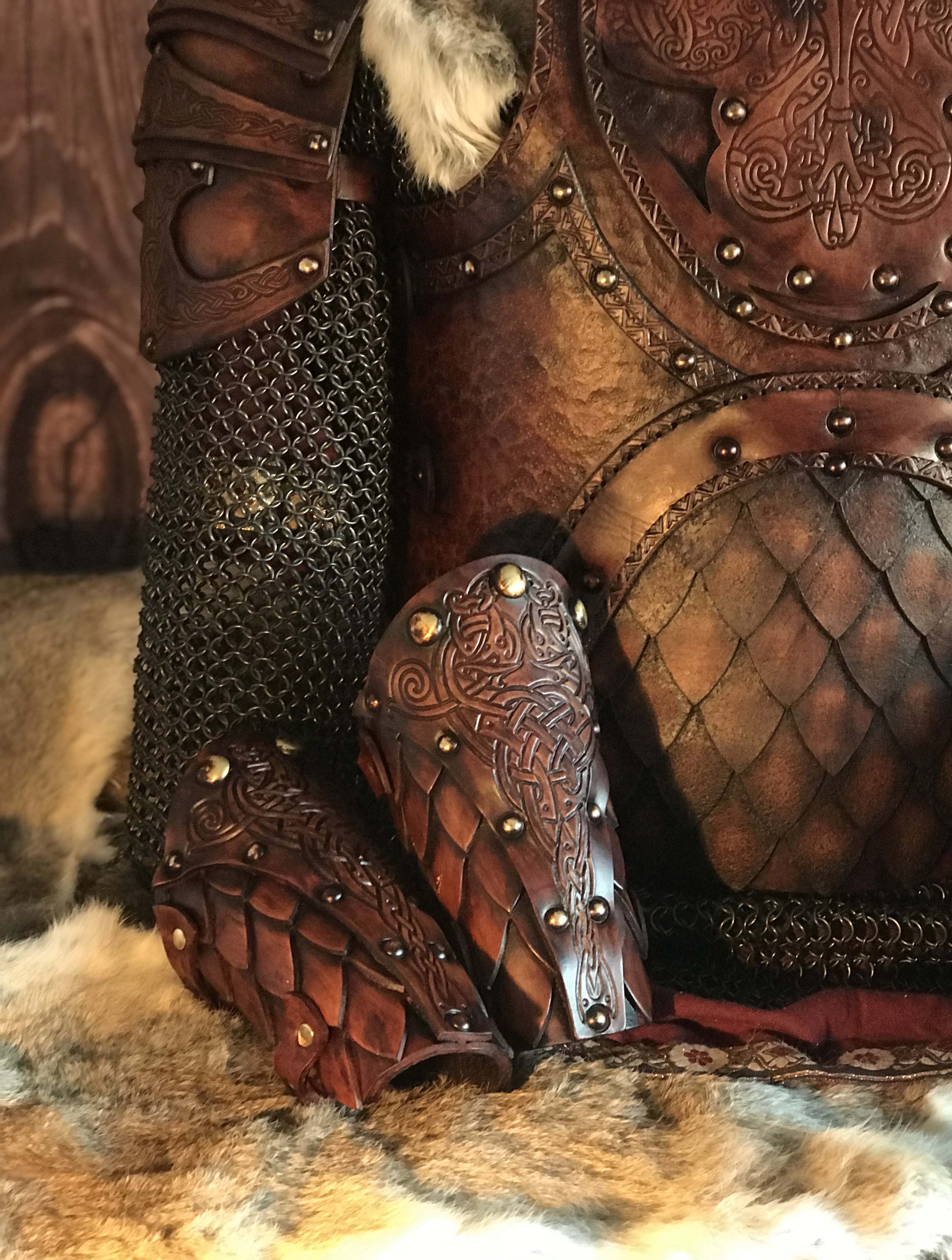 The Asmund Deluxe LARP Leather Armour Full Set 