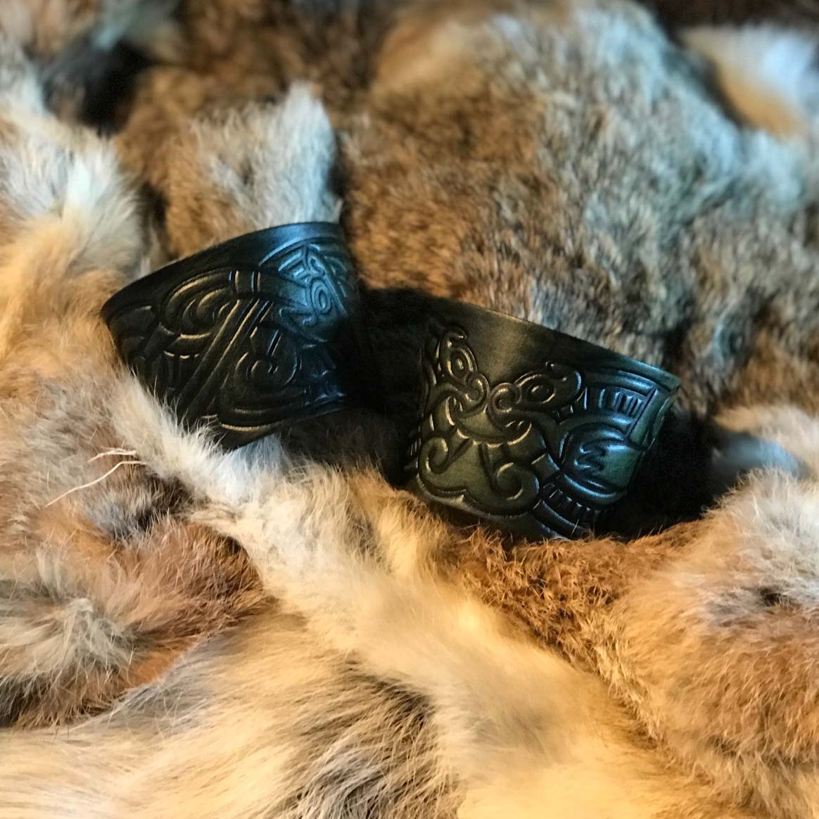 Viking Leather Cuffs - For LARP or Cosplay 