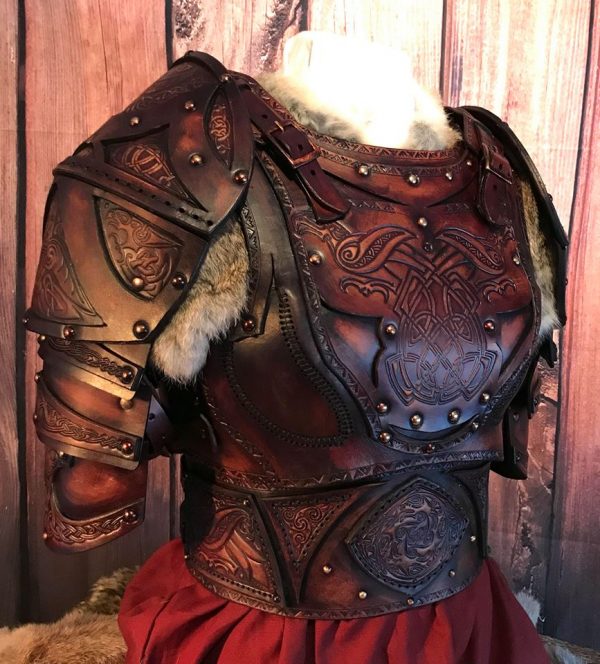 Clan Chief SCA Leather Armour Full Set - Image 4