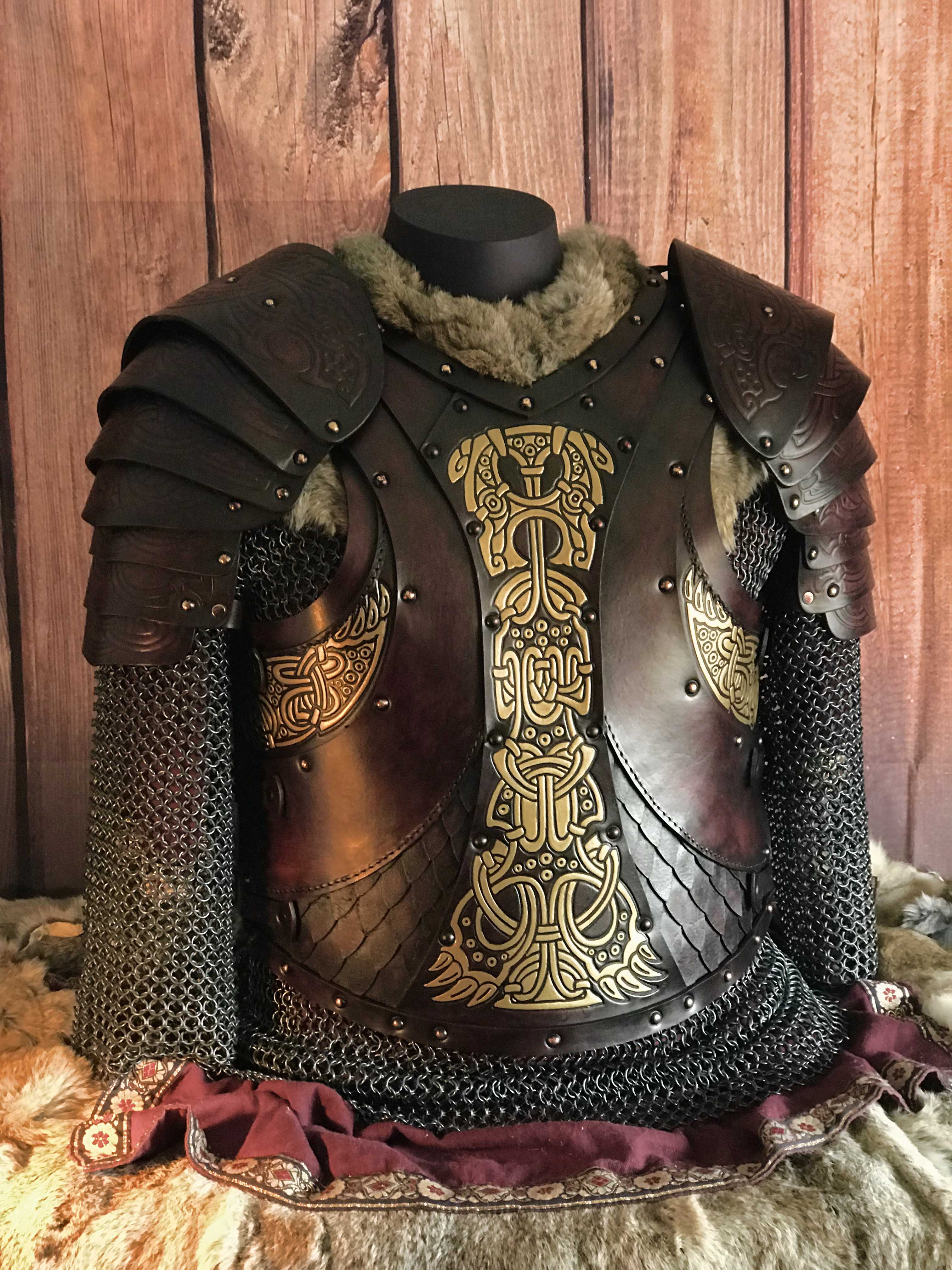 The Gunnar Scaled SCA LARP Leather Body Armour