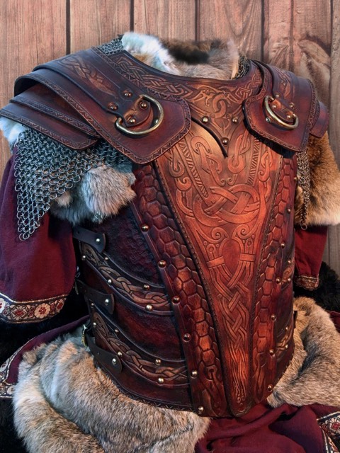 The Asmund Deluxe LARP Leather Armour Full Set - www